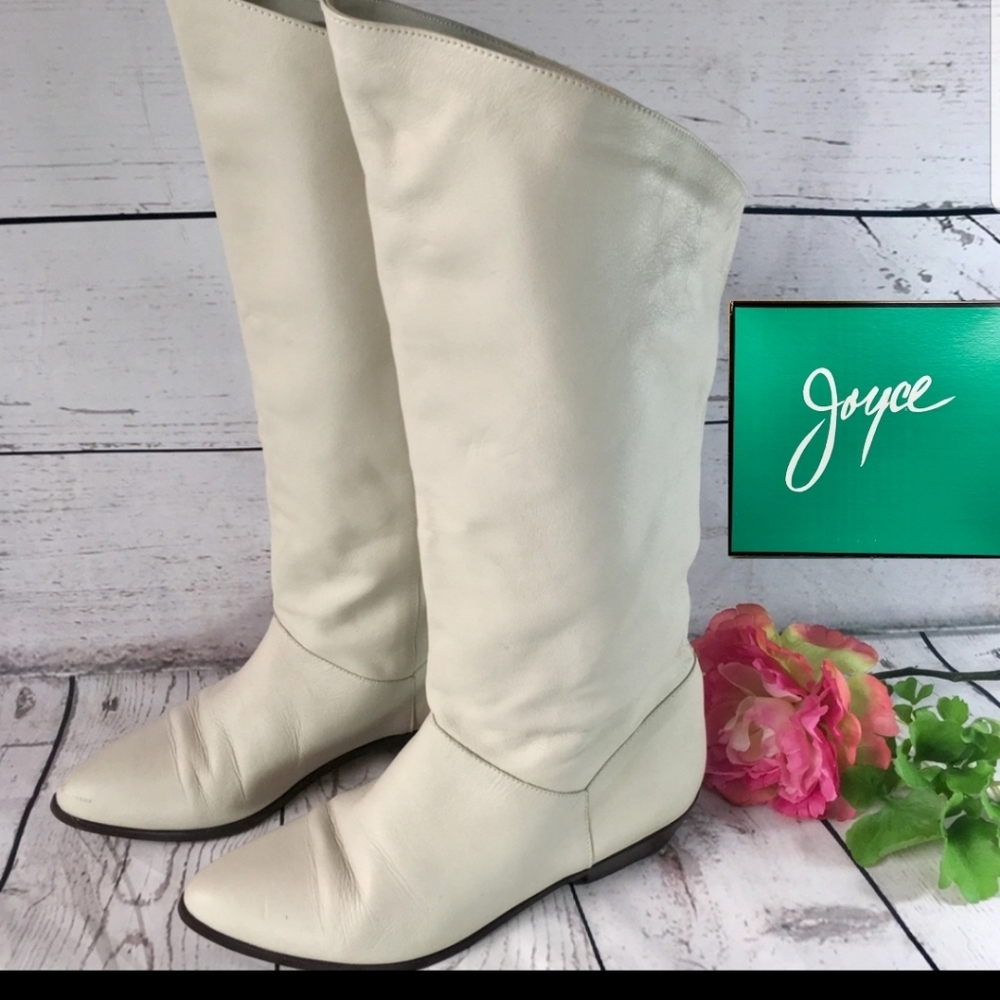 Joyce leather Vintage cream boot size 7.5